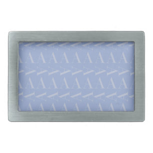Monogram Initial Letter A, Blue Belt Buckle