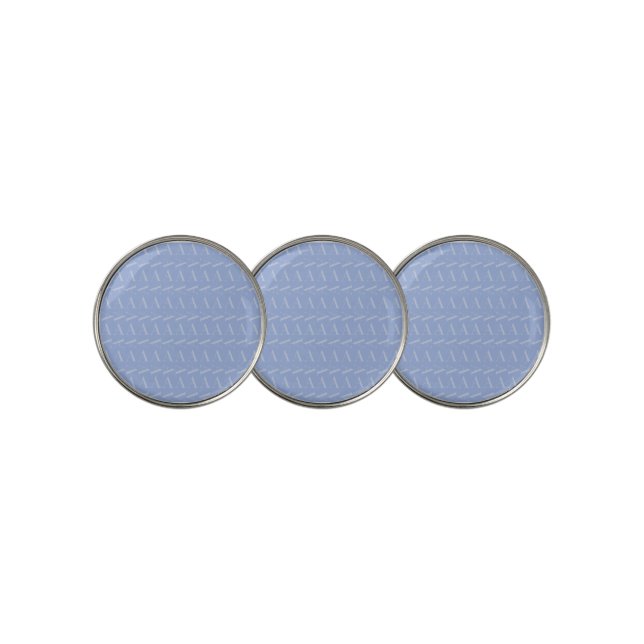Monogram Initial Letter A, Blue Golf Ball Marker (3 Up)