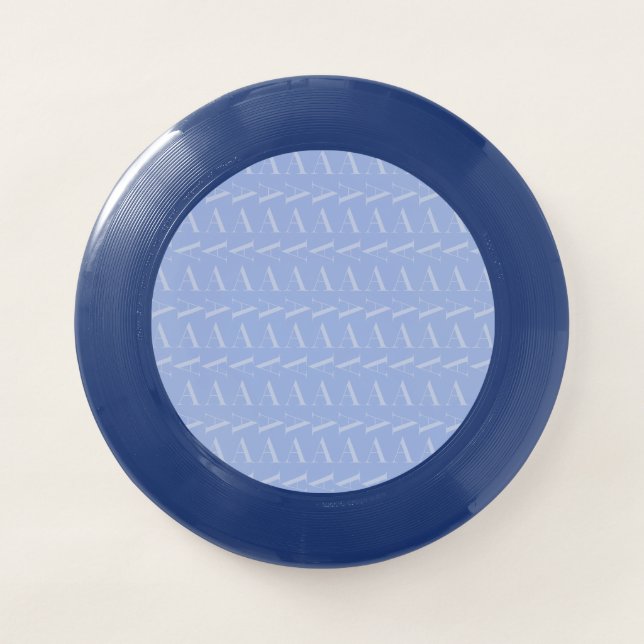 Monogram Initial Letter A, Blue Wham-O Frisbee (Front)
