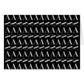 Monogram Initial Letter A Cards (Front Horizontal)