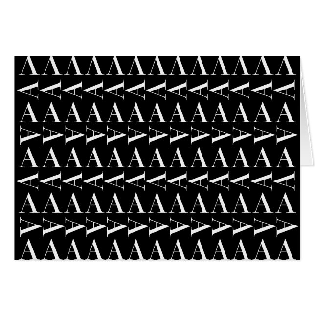 Monogram Initial Letter A, Choose Background Color (Front Horizontal)