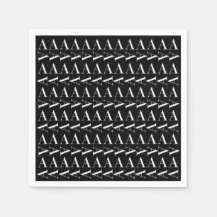 Monogram Initial Letter A, Choose Background Color Napkins