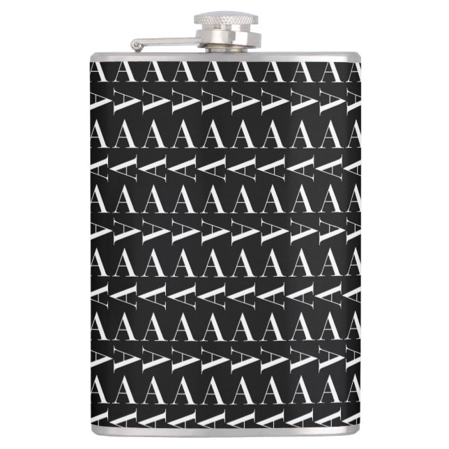 Monogram Initial Letter A Flask (Front)