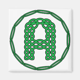 Monogram Initial Letter A In Celtic Style Magnet