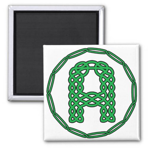 Monogram Initial Letter A In Celtic Style Magnet