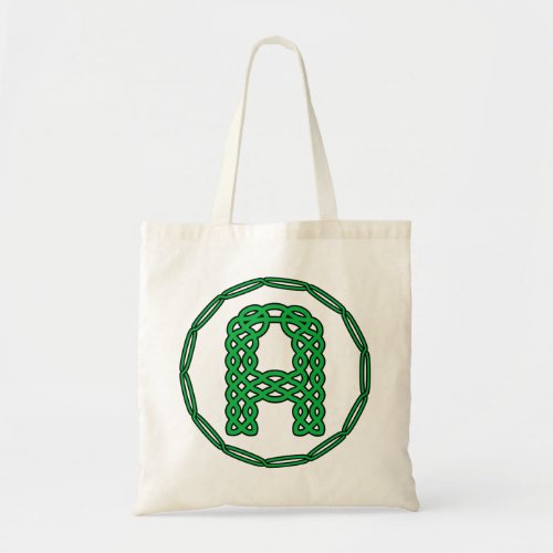 Monogram Initial Letter A In Celtic Style Tote Bag