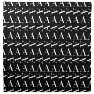 Monogram Initial Letter A Napkin