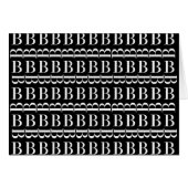 Monogram Initial Letter B (Front Horizontal)