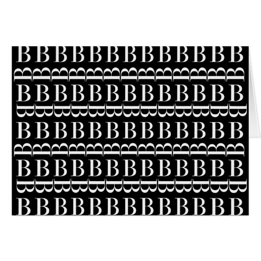 Monogram Initial Letter B Cards (Front Horizontal)