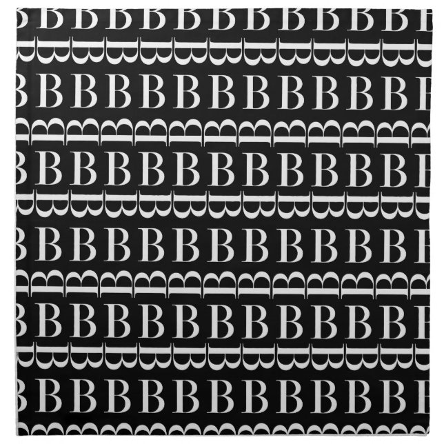 Monogram Initial Letter B Cloth Napkin (Front)