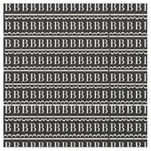 Monogram Initial Letter B Fabric