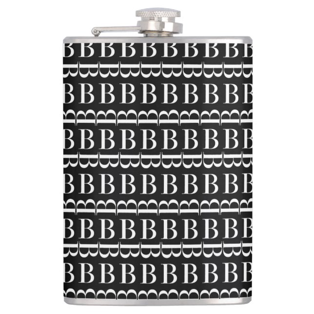 Monogram Initial Letter B Flask (Front)