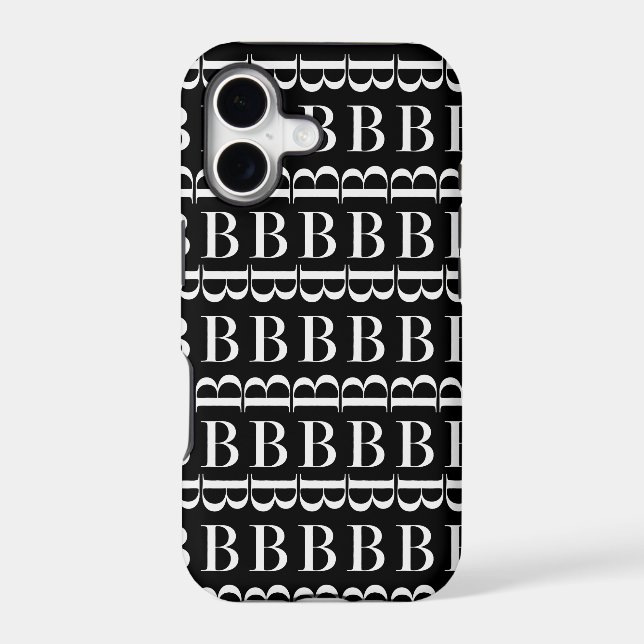 Monogram Initial Letter B Iphone Case (Back)
