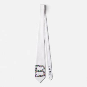 Monogram Initial Letter B Neck Tie