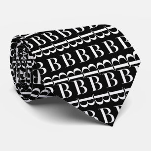 Monogram Initial Letter B Neck Tie