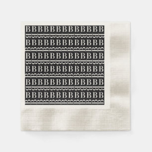 Monogram Initial Letter B Paper Napkins