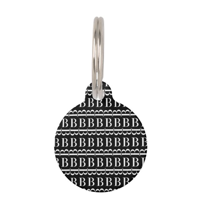 Monogram Initial Letter B Pet ID Tag (Front)