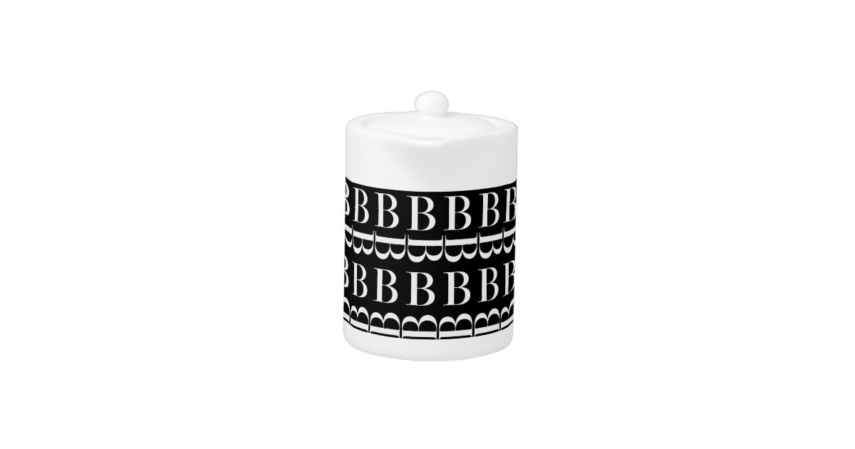 Monogram Initial Letter B Teapot Zazzle