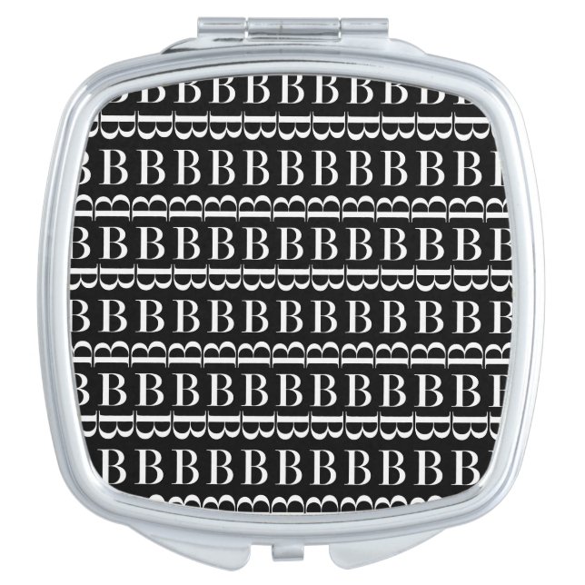 Monogram Initial Letter B Vanity Mirror (Front)