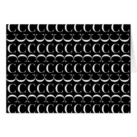 Monogram Initial Letter C (Front Horizontal)