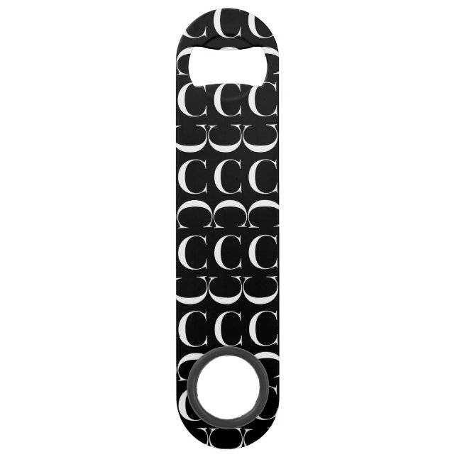 Monogram Initial Letter C Bar Key (Back)