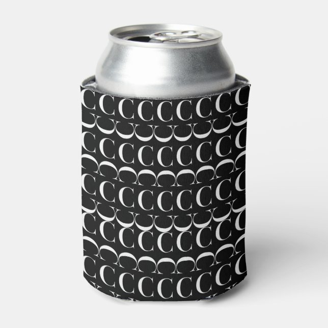 Monogram Initial Letter C Can Cooler (Can Front)