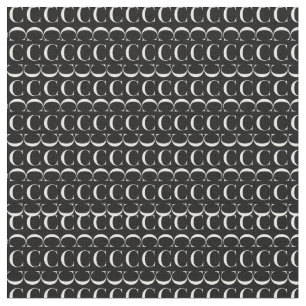 Monogram Initial Letter C Fabric