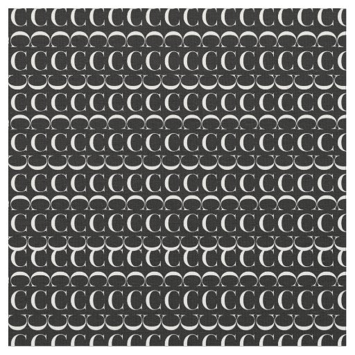 Monogram Initial Letter C Fabric