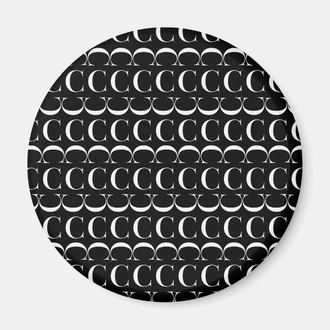 Monogram Initial Letter C Magnet (Front)