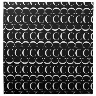 Monogram Initial Letter C Napkin