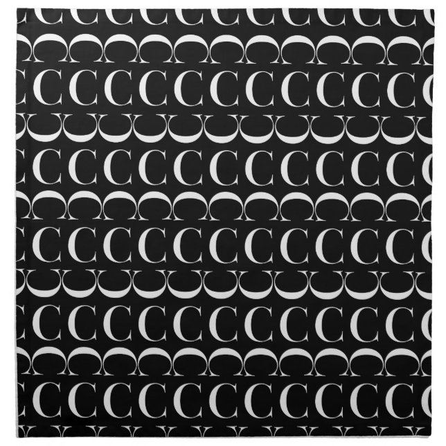 Monogram Initial Letter C Napkin (Front)