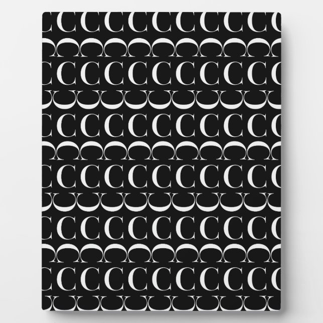 Monogram Initial Letter C Plaque (Front)