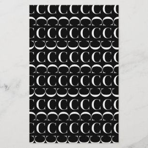 Monogram Initial Letter C Stationery