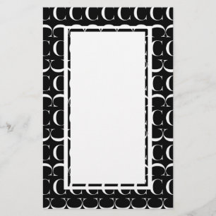 Monogram Initial Letter C Stationery