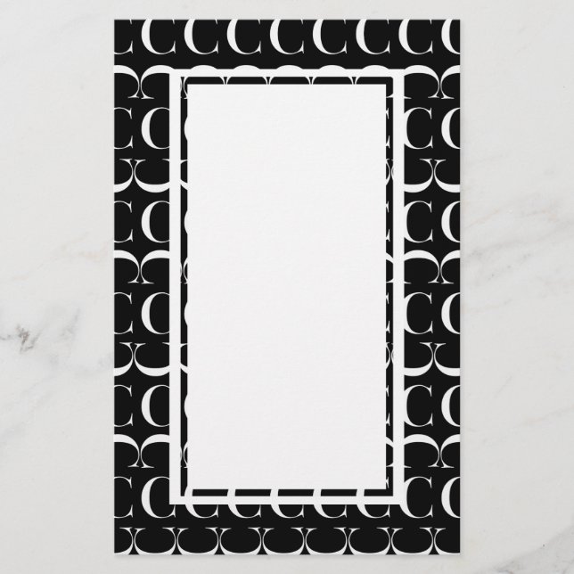 Monogram Initial Letter C Stationery (Front)