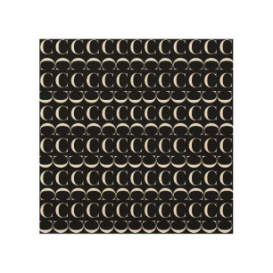 Monogram Initial Letter C Wood Wall Art