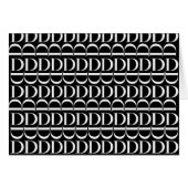 Monogram Initial Letter D (Front Horizontal)