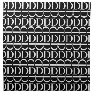 Monogram Initial Letter D Cloth Napkin