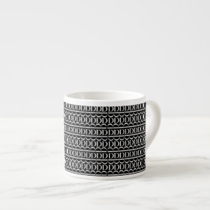 Monogram Initial Letter D Espresso Cup