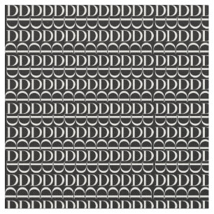 Monogram Initial Letter D Fabric