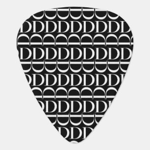 Monogram Initial Letter D Guitar Pick