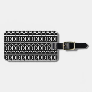 Monogram Initial Letter D Luggage Tag