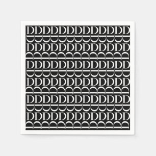 Monogram Initial Letter D Napkins