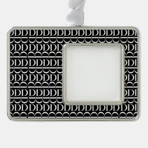 Monogram Initial Letter D Ornament