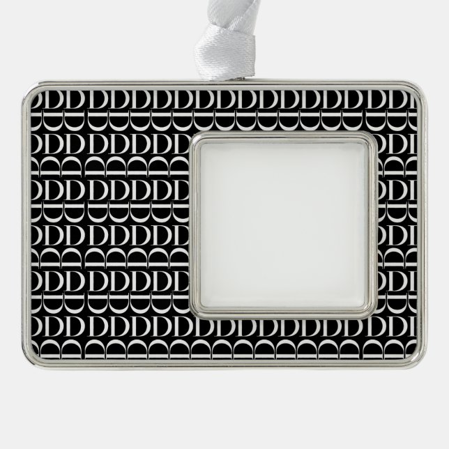 Monogram Initial Letter D Ornament (Front)