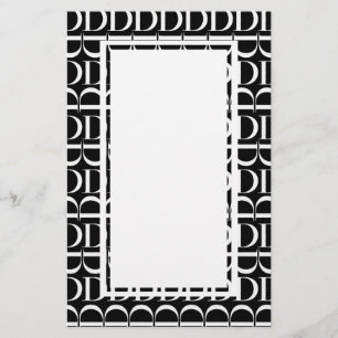 Monogram Initial Letter D Stationery