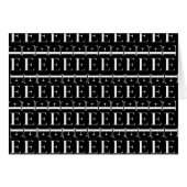 Monogram Initial Letter E (Front Horizontal)