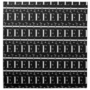 Monogram Initial Letter E Cloth Napkin