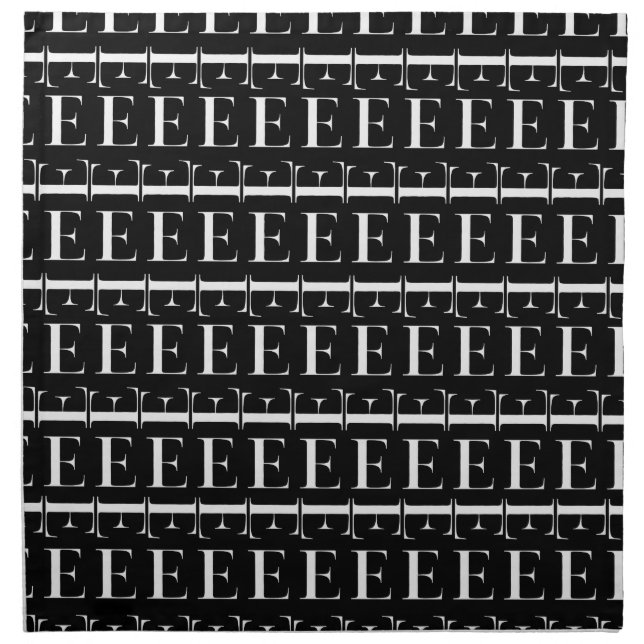 Monogram Initial Letter E Cloth Napkin (Front)