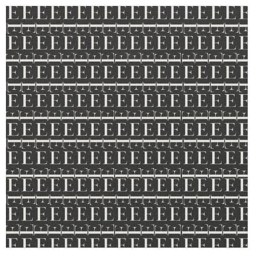 Monogram Initial Letter E Fabric